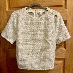 H&M textured tweed top.